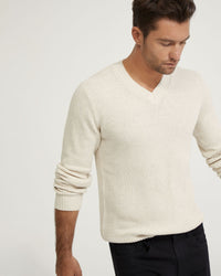 KANE COTTON RIB V-NECK KNIT MENS KNITWEAR