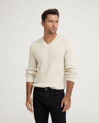 KANE COTTON RIB V-NECK KNIT MENS KNITWEAR