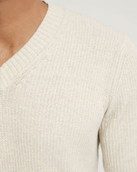 KANE COTTON RIB V-NECK KNIT MENS KNITWEAR