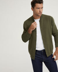 MILES KNITTED BOMBER JACKET MENS JACKETS AND COATS