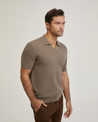 CORBIN COTTON KNITTED POLO MENS KNITWEAR