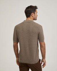 CORBIN COTTON KNITTED POLO MENS KNITWEAR