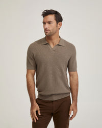 CORBIN COTTON KNITTED POLO MENS KNITWEAR