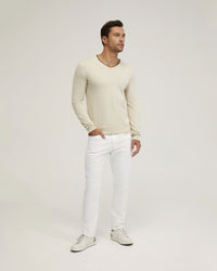 TIPPING V-NECK KNITTED TOP MENS KNITWEAR