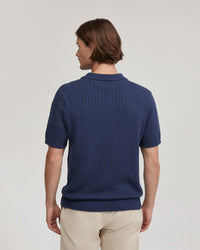 Harrison Cable Knit Polo - Available ~ 1-2 weeks MENS KNITWEAR