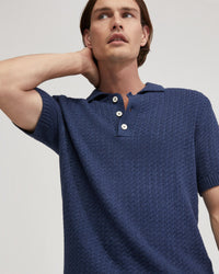 Harrison Cable Knit Polo - Available ~ 1-2 weeks MENS KNITWEAR