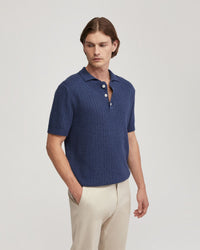 Harrison Cable Knit Polo - Available ~ 1-2 weeks MENS KNITWEAR