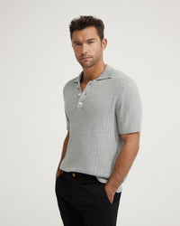 Harrison Cable Knit Polo - Available ~ 1-2 weeks MENS KNITWEAR