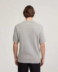 Harrison Cable Knit Polo - Available ~ 1-2 weeks MENS KNITWEAR