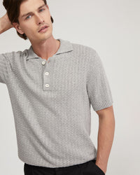 Harrison Cable Knit Polo - Available ~ 1-2 weeks MENS KNITWEAR