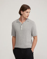 Harrison Cable Knit Polo - Available ~ 1-2 weeks MENS KNITWEAR