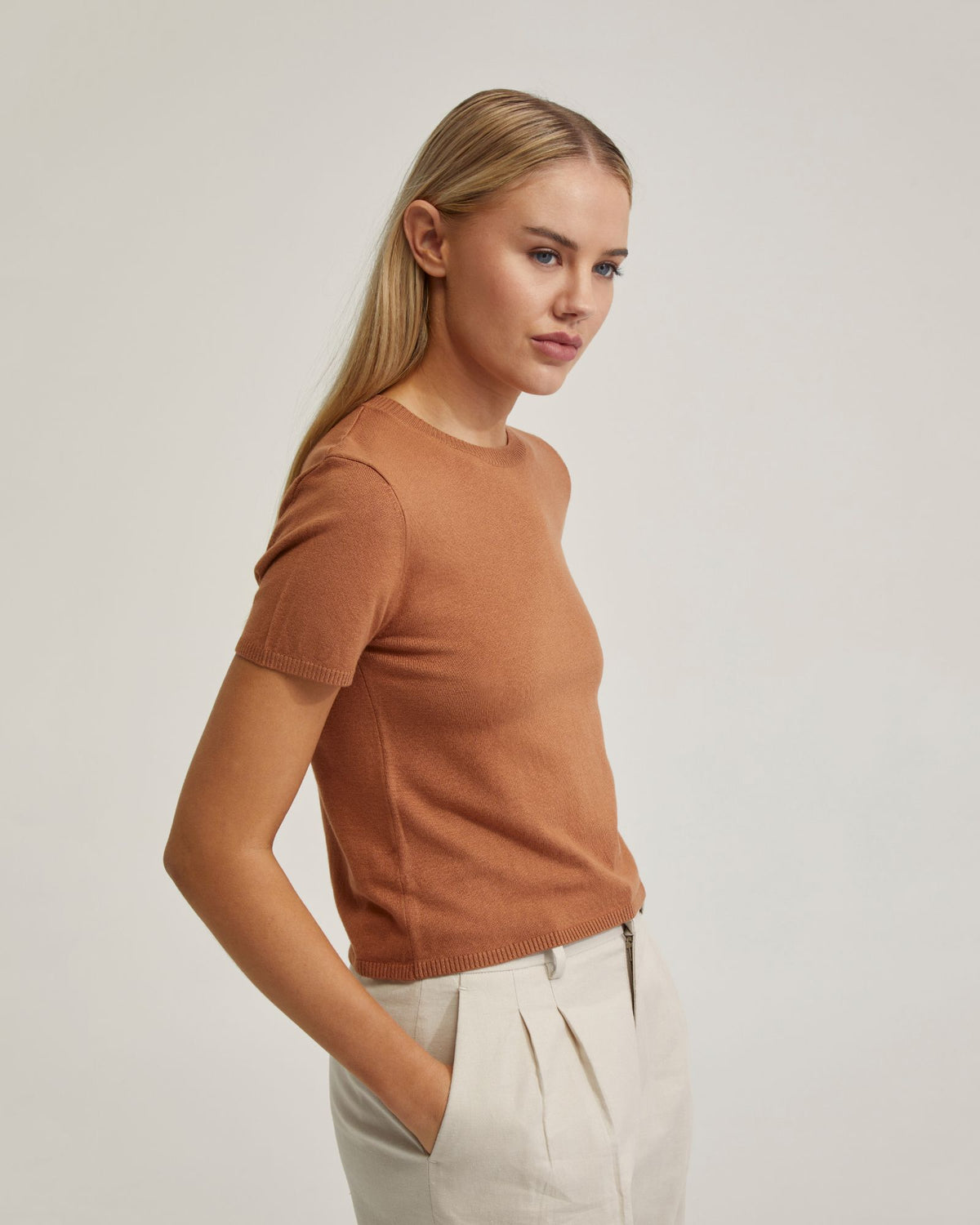 OLIVIA CROP KNIT TOP WOMENS KNITWEAR