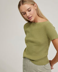 KERI RIBBED BOATNECK KNIT WOMENS KNITWEAR