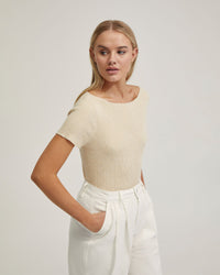 KERI RIBBED BOATNECK KNIT WOMENS KNITWEAR