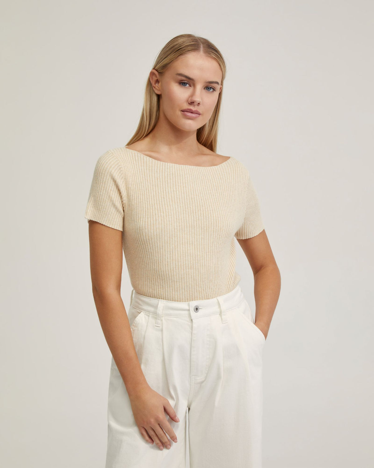 KERI RIBBED BOATNECK KNIT WOMENS KNITWEAR