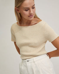 KERI RIBBED BOATNECK KNIT WOMENS KNITWEAR