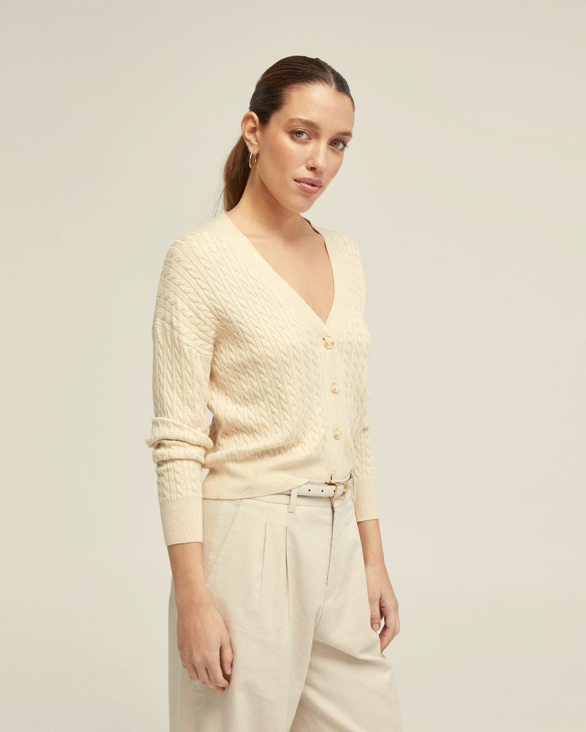 ERIN CABLE CARDIGAN WOMENS KNITWEAR