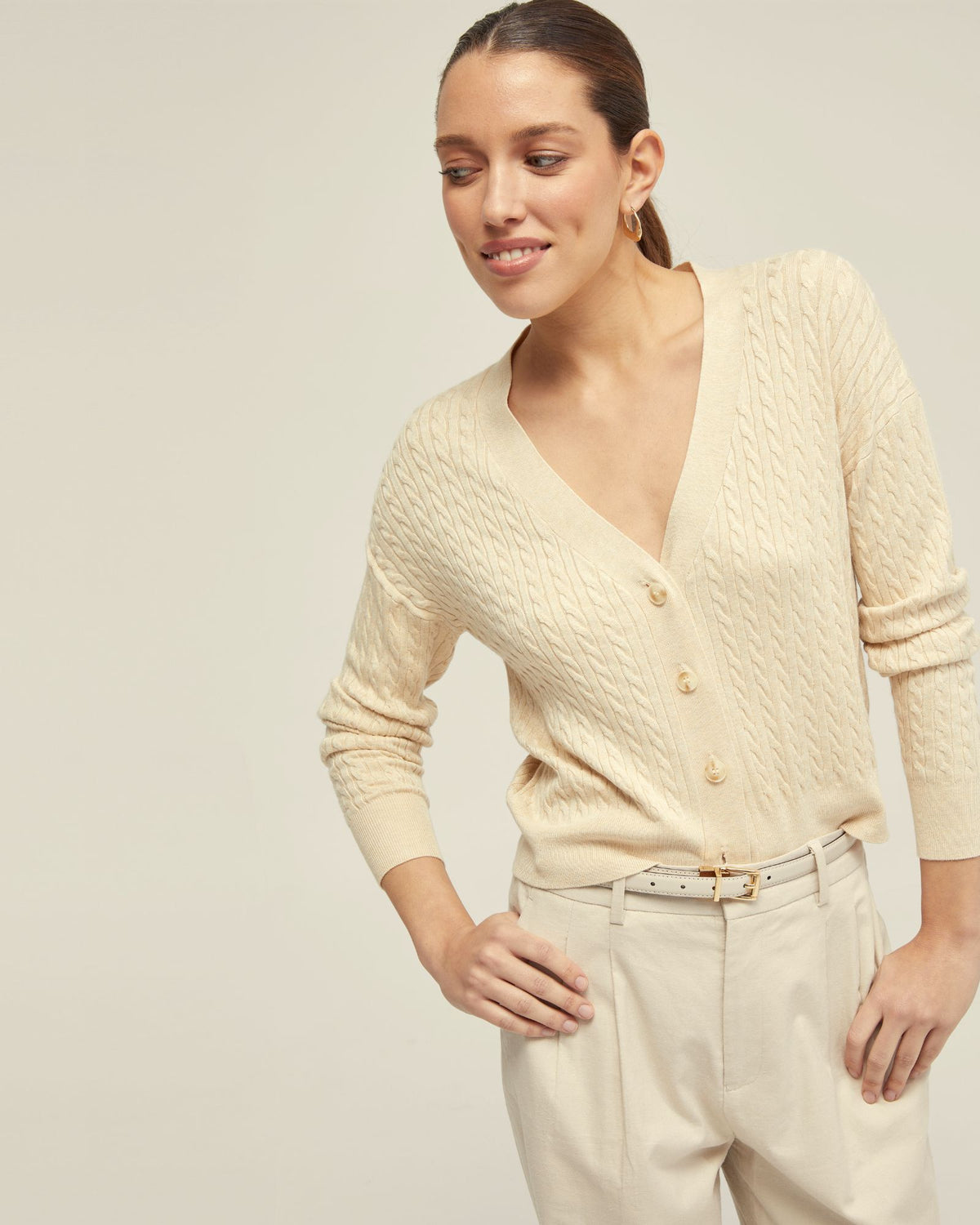 ERIN CABLE CARDIGAN WOMENS KNITWEAR