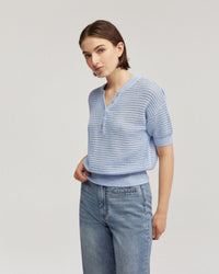 GITA KNITTED BUTTON TOP WOMENS KNITWEAR