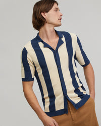 Marty Knitted Stripe Shirt MENS KNITWEAR