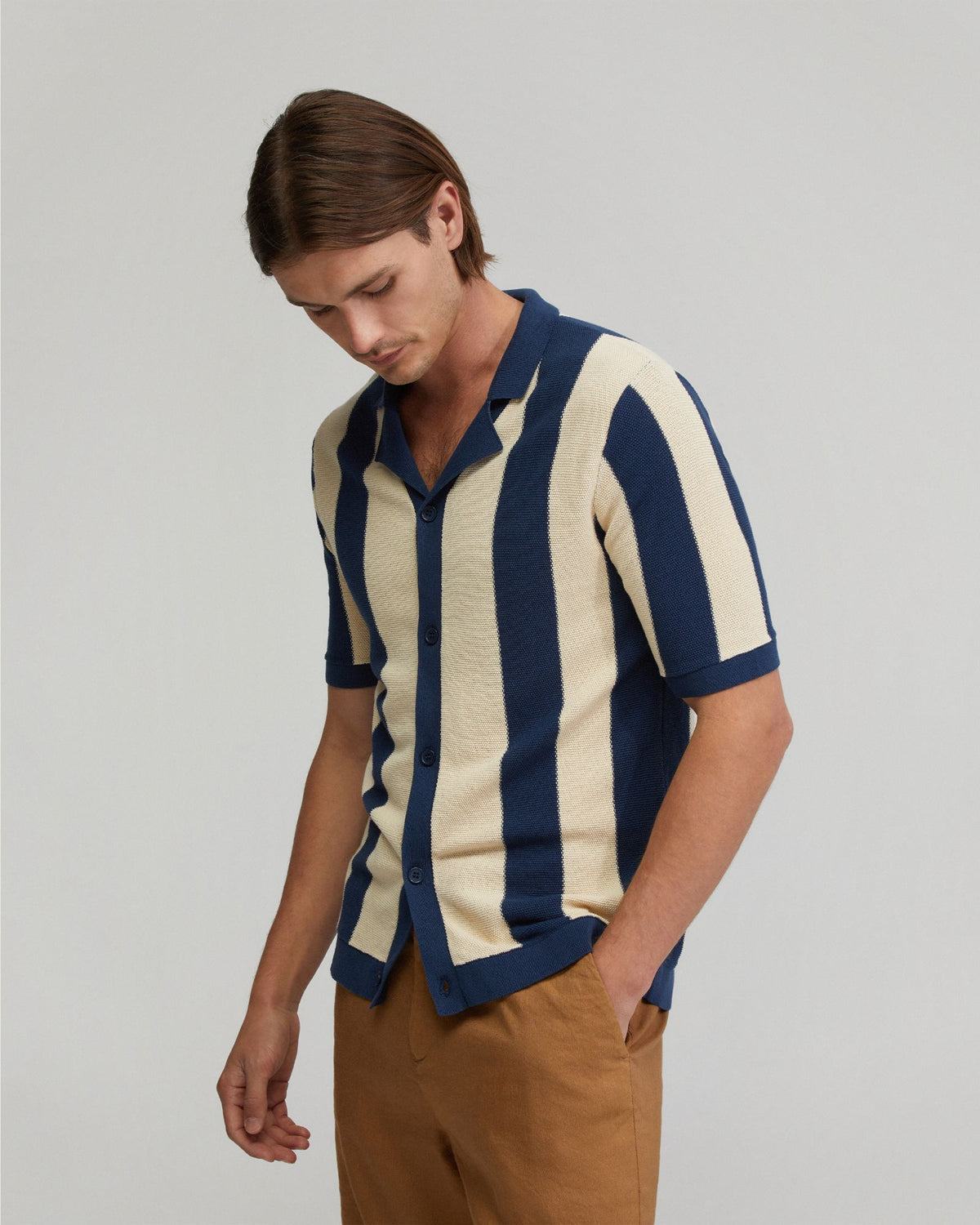 Marty Knitted Stripe Shirt MENS KNITWEAR