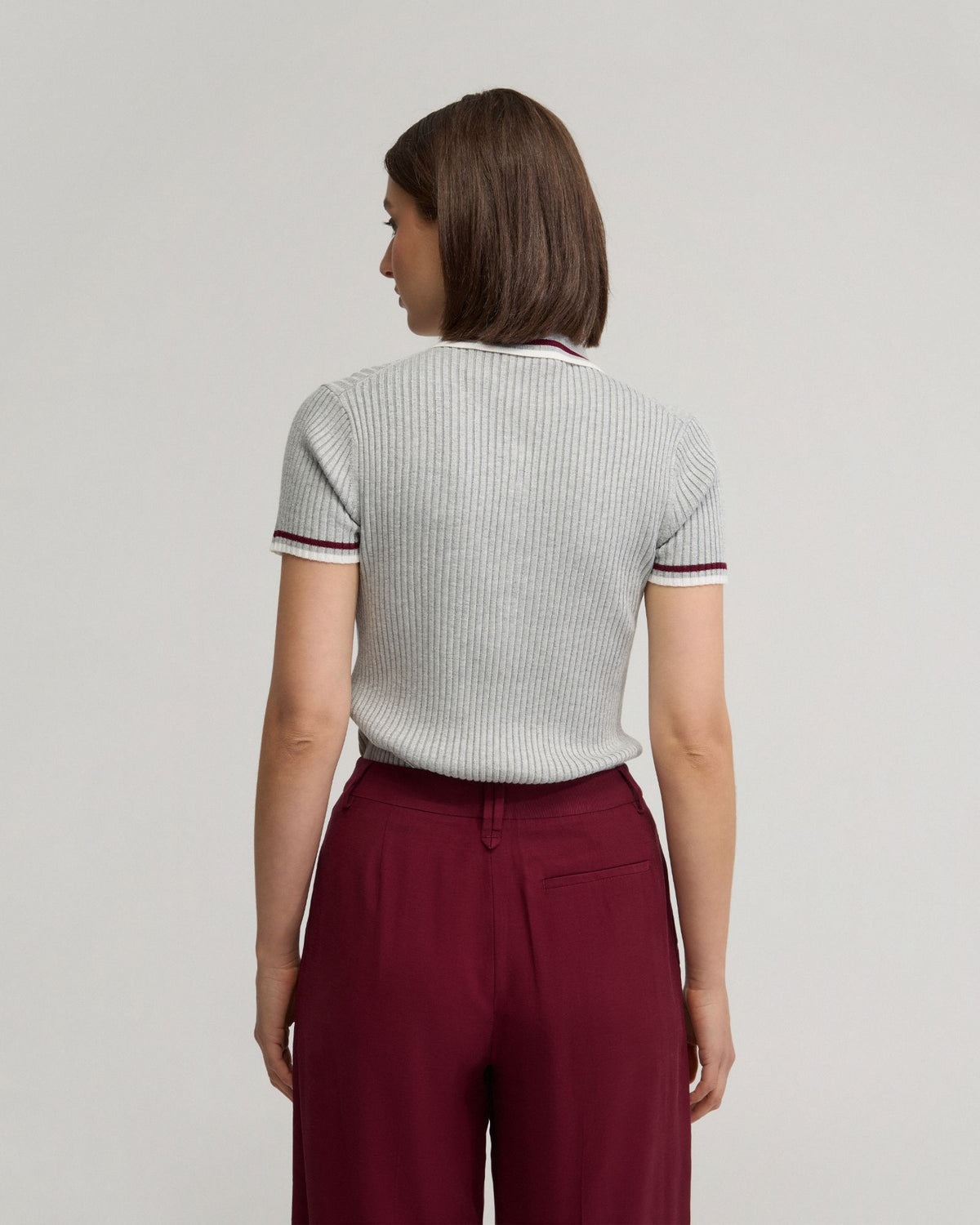 Pascale Rib Polo Top WOMENS KNITWEAR