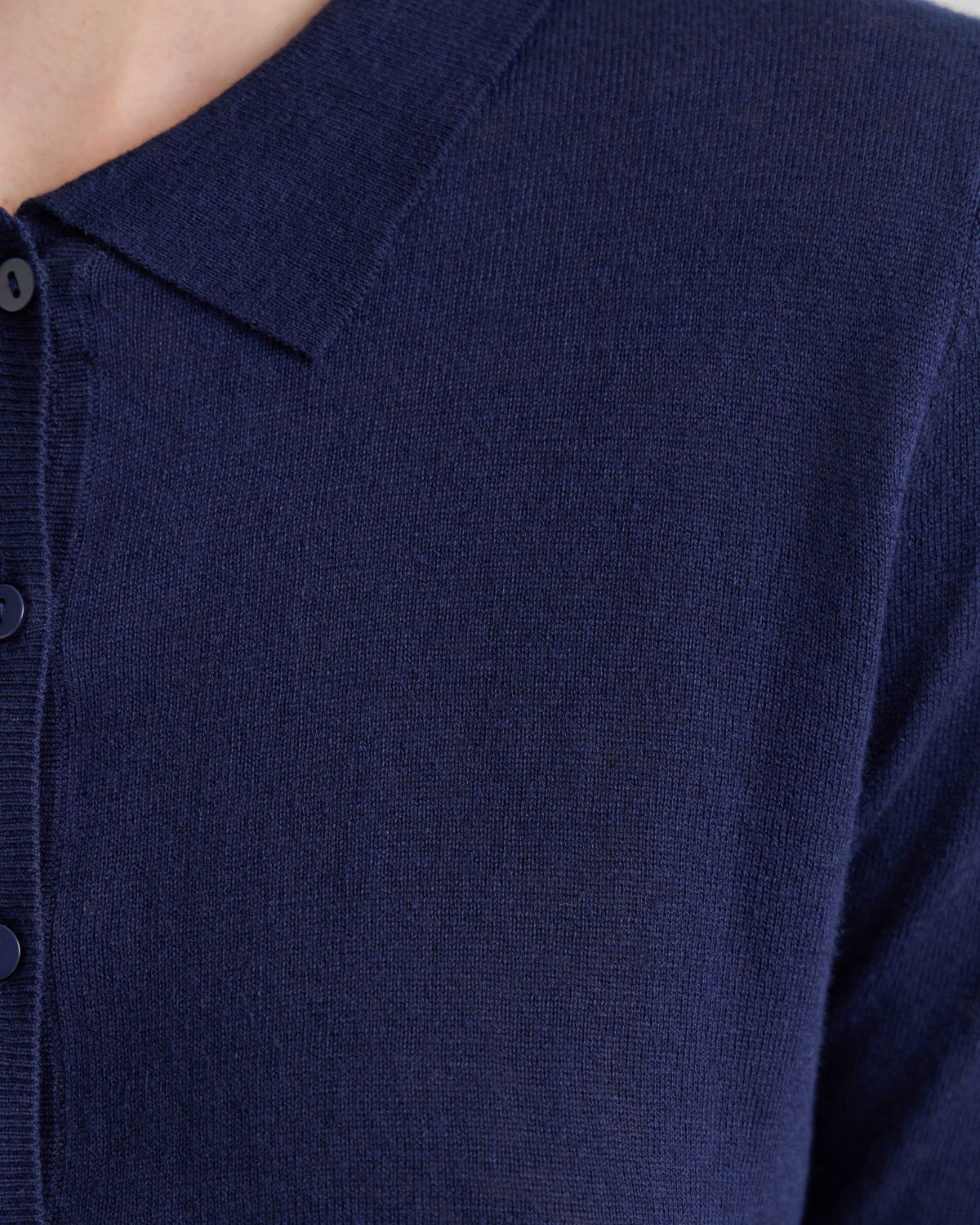 Edwina Silk Blend Polo Collar Knit WOMENS KNITWEAR