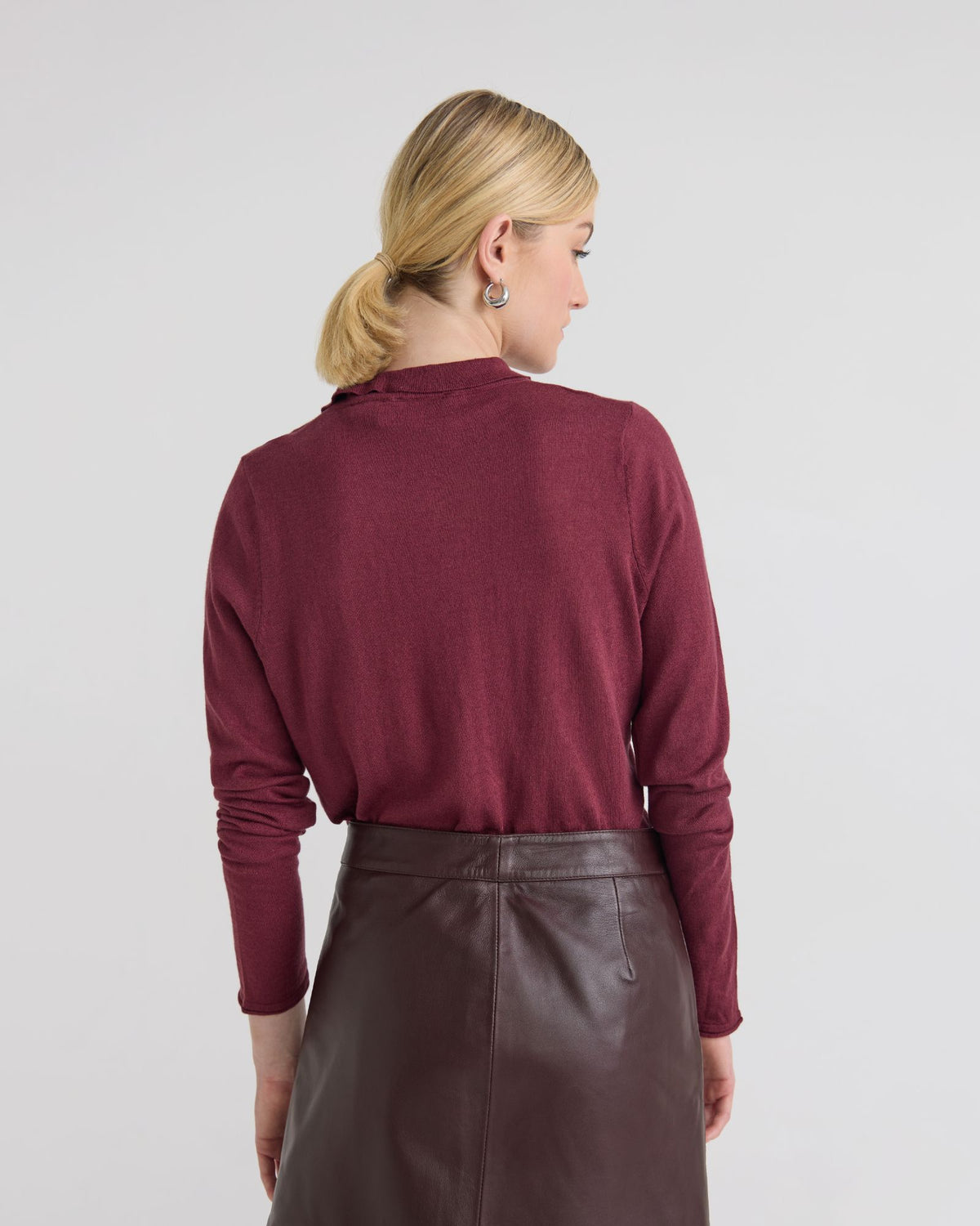 Edwina Silk Blend Polo Collar Knit WOMENS KNITWEAR