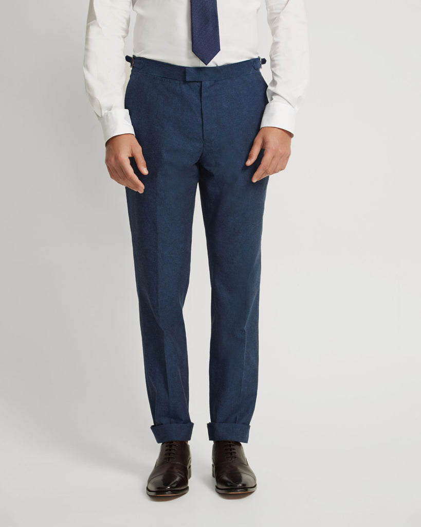 BYRON LINEN BLEND CUFFED TROUSERS – Oxford Shop