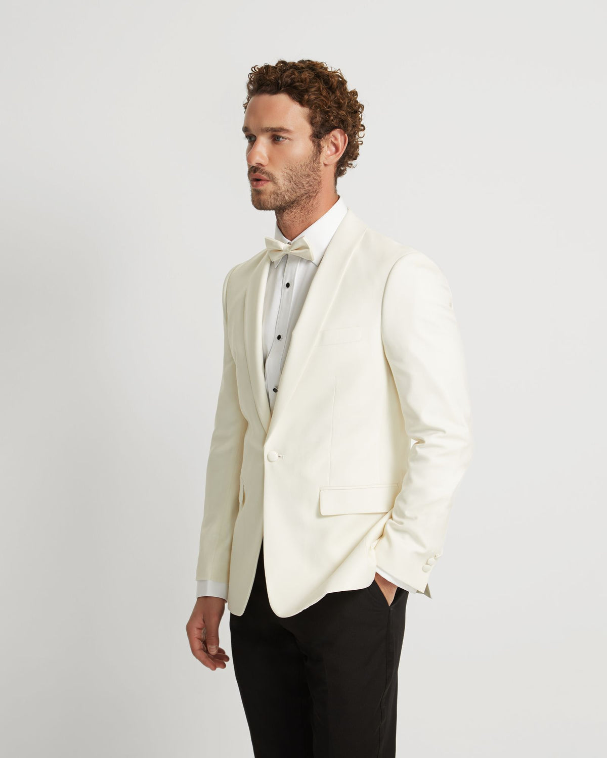 Shop White Tuxedos - Studio Italia Slim Prince Tuxedo Jacket In Ivory –  Mens Suit Warehouse - Melbourne