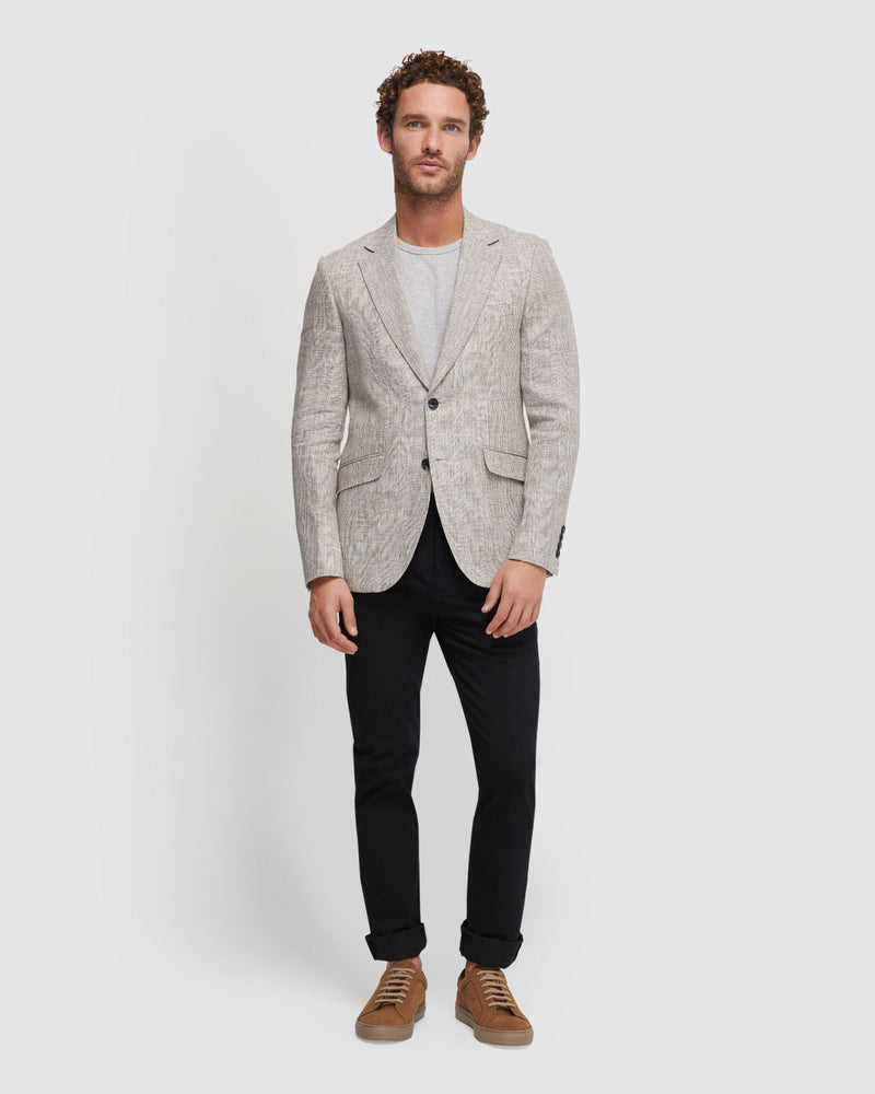 BLAKE LINEN CHECK BLAZER - AVAILABLE ~ 1-2 weeks MENS JACKETS AND COATS