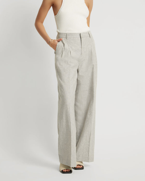 SONIA LINEN BLEND PANTS WOMENS PANTS