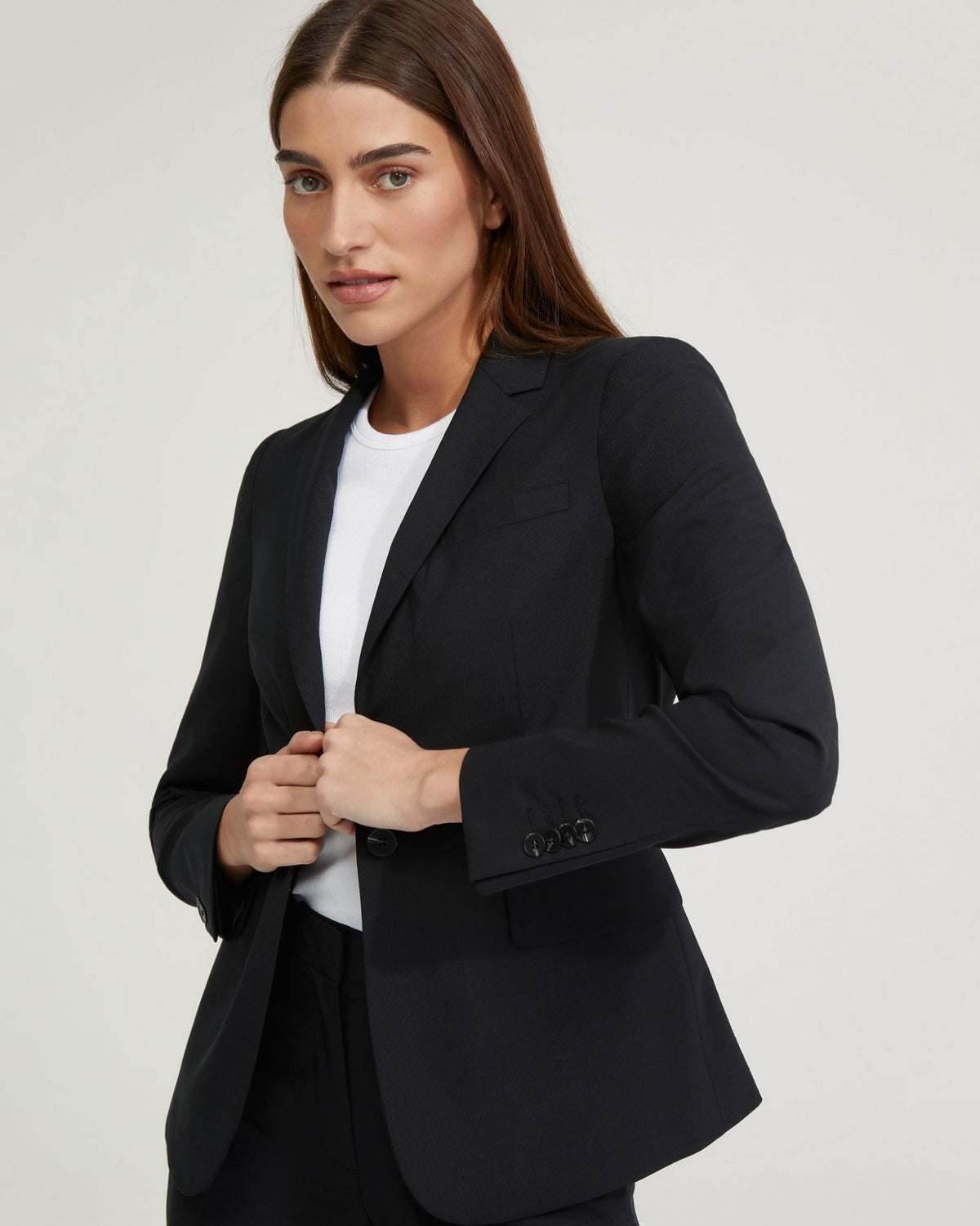 ALEXA WOOL STRETCH SUIT JACKET WOMENS SUITS JKTS COATS