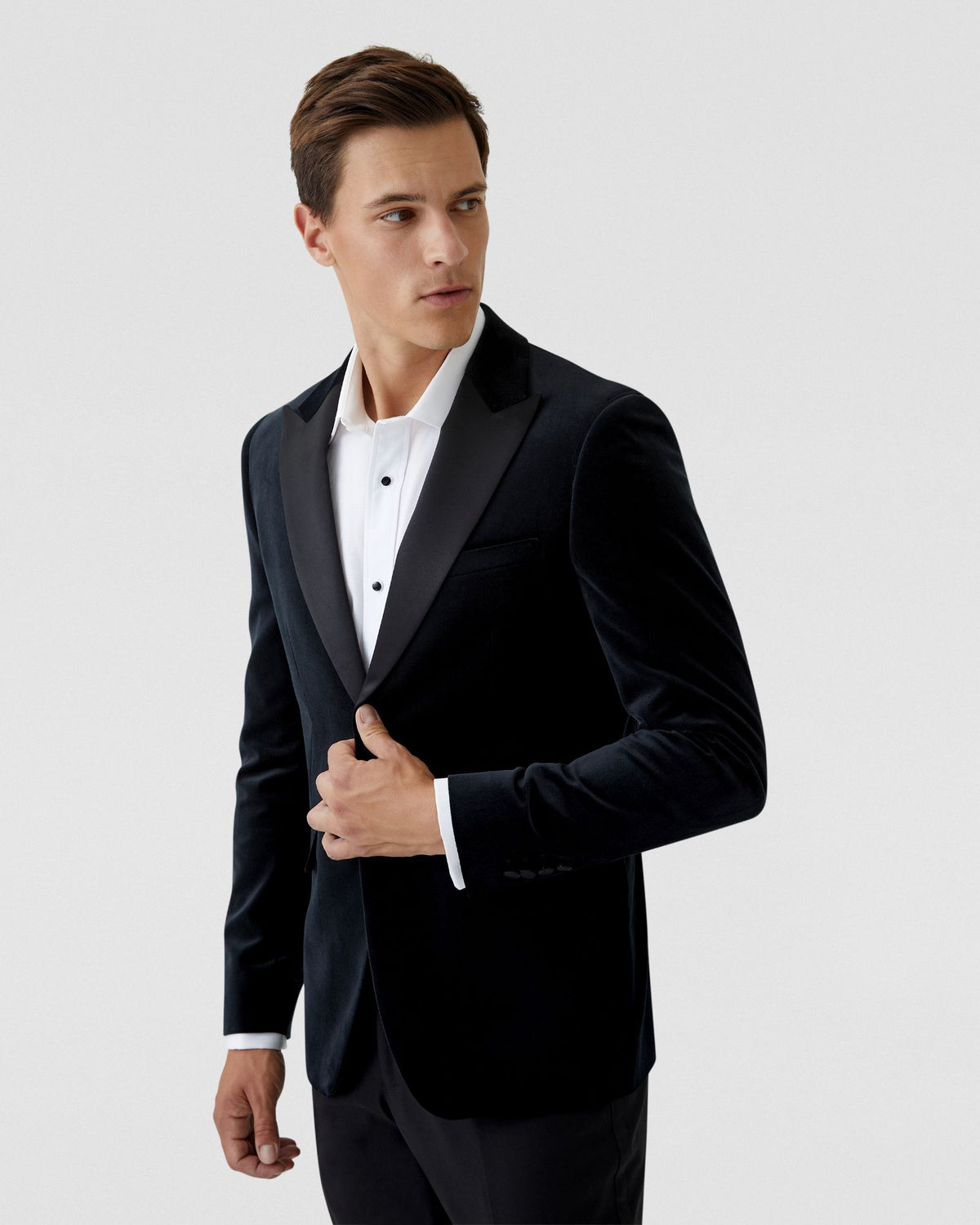 Blake Velvet Blazer With Peak Lapel