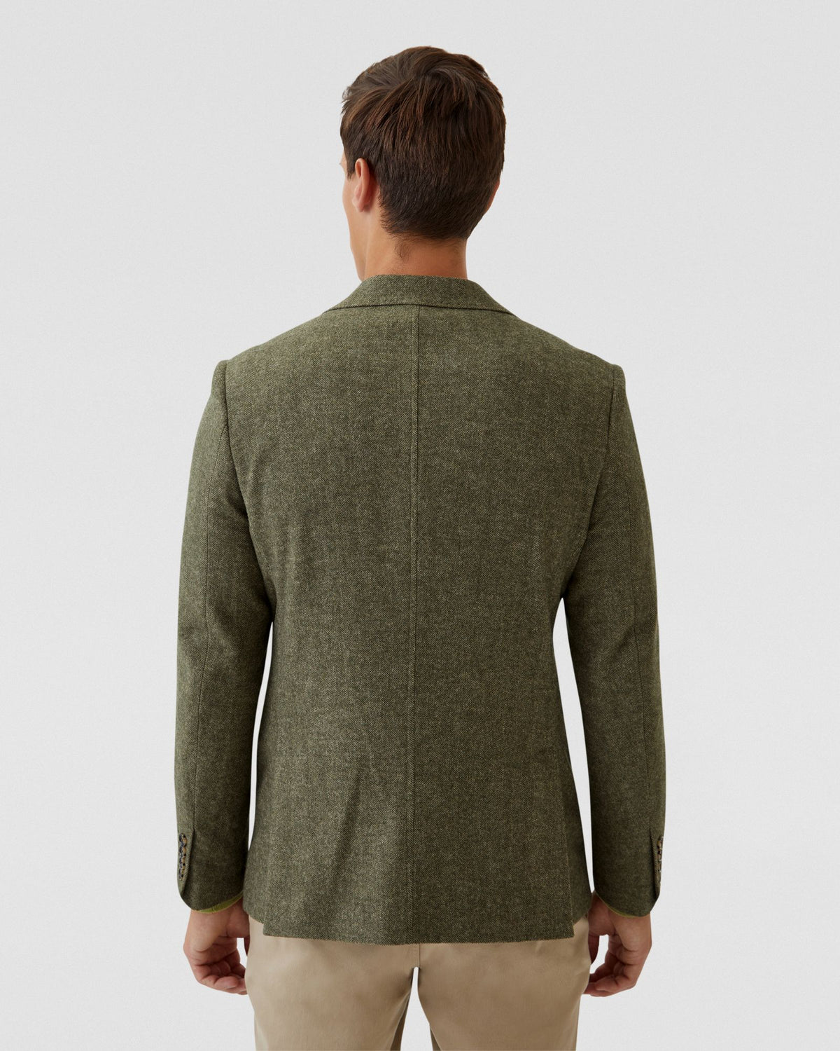 BLAKE WOOL RICH HERRINGBONE BLAZER MENS JACKETS AND COATS