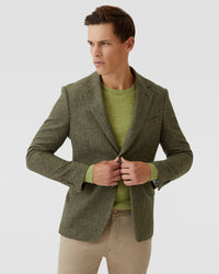 BLAKE WOOL RICH HERRINGBONE BLAZER MENS JACKETS AND COATS