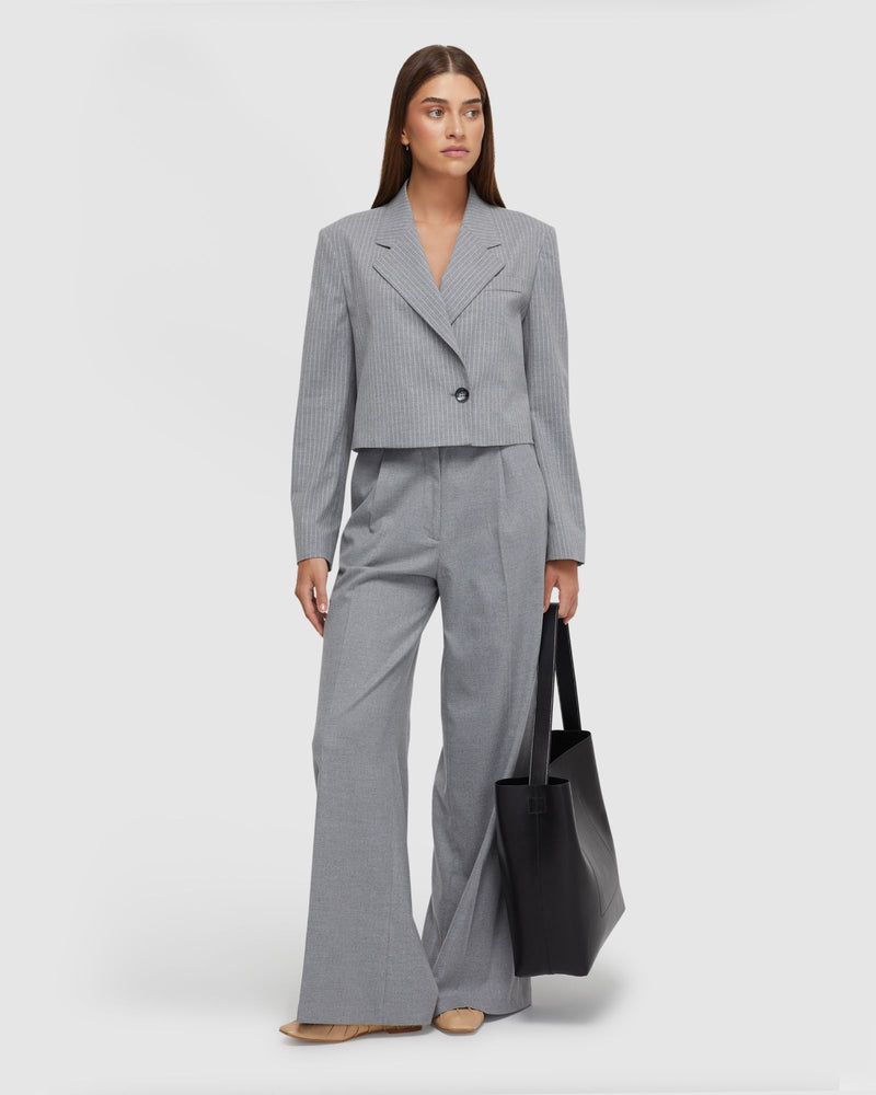 ELLIS PINSTRIPE SUIT JACKET WOMENS SUITS JKTS COATS