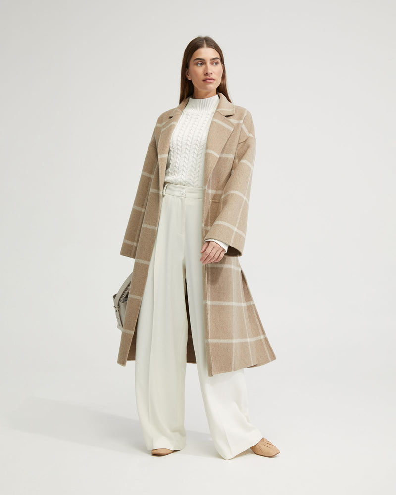 Ashley Wool Unlined Check Coat