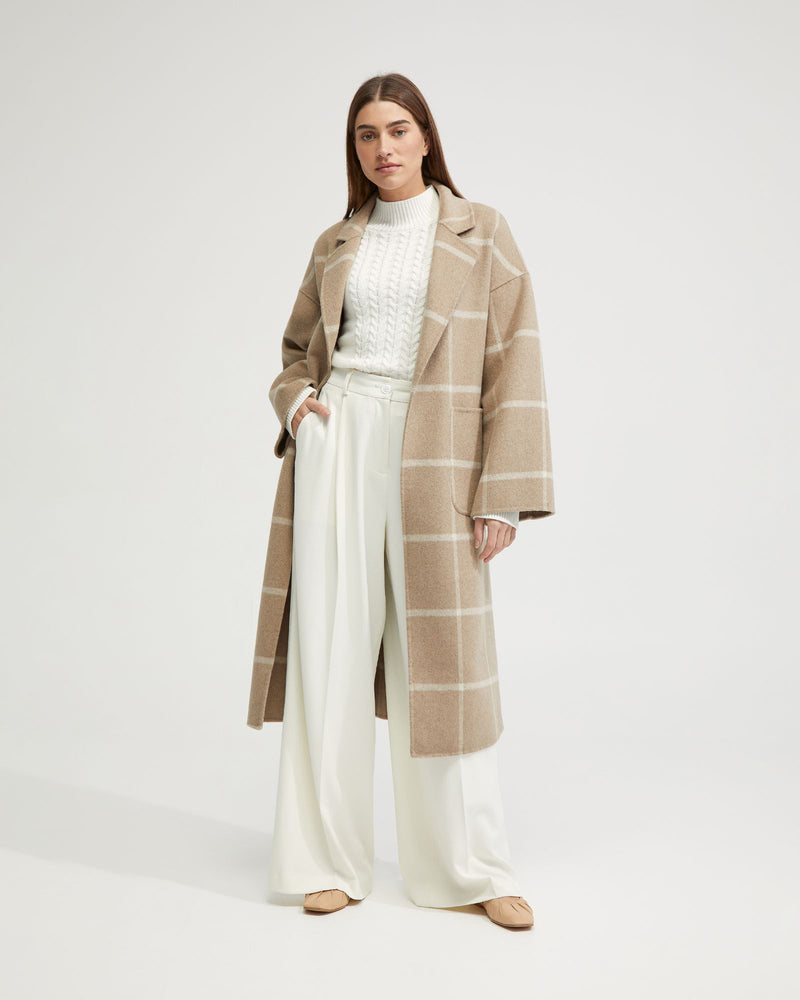 Ashley Wool Unlined Check Coat