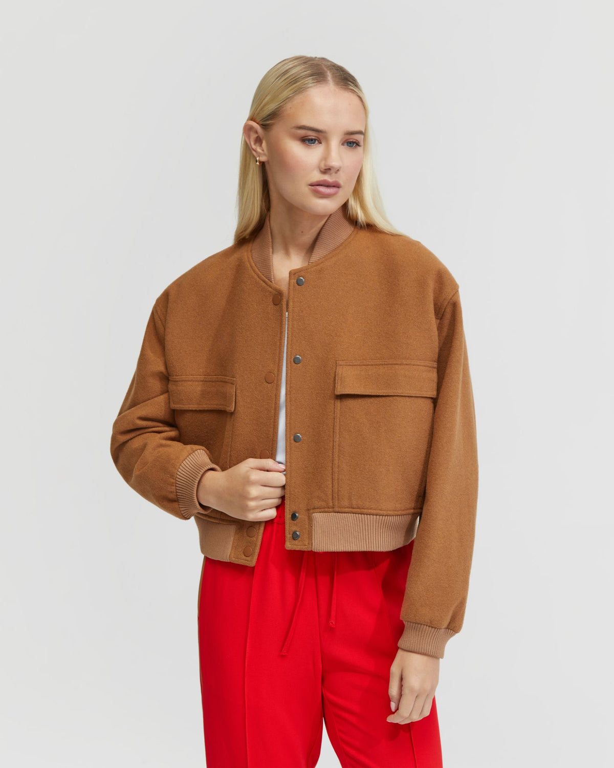 FREYA WOOL RICH BOMBER JACKET WOMENS SUITS JKTS COATS