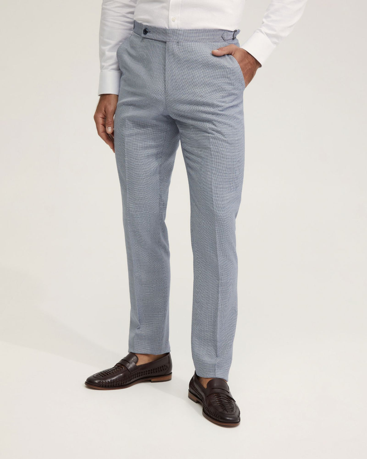 BYRON WOOL SUIT TROUSERS WITH SIDE TAB MENS SUITS