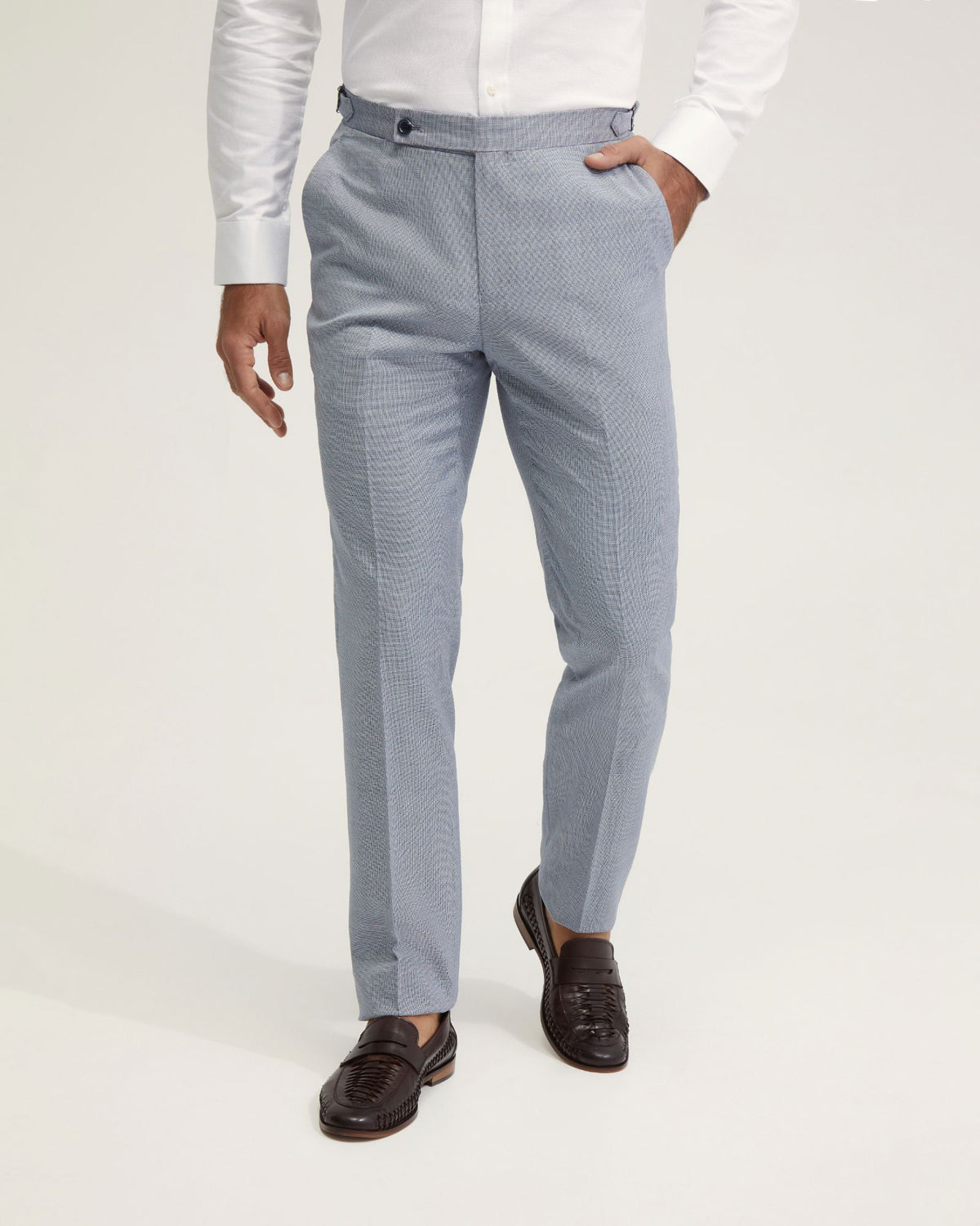 BYRON WOOL SUIT TROUSERS WITH SIDE TAB MENS SUITS