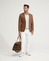 MILTON HALF LINED LINEN COTTON BLAZER - AVAILABLE ~ 1-2 weeks MENS JACKETS AND COATS