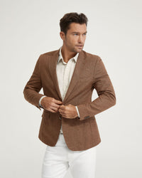 MILTON HALF LINED LINEN COTTON BLAZER - AVAILABLE ~ 1-2 weeks MENS JACKETS AND COATS