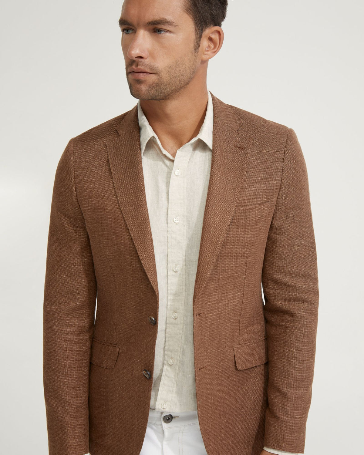 MILTON HALF LINED LINEN COTTON BLAZER - AVAILABLE ~ 1-2 weeks MENS JACKETS AND COATS