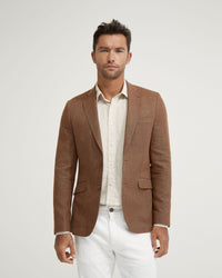 MILTON HALF LINED LINEN COTTON BLAZER - AVAILABLE ~ 1-2 weeks MENS JACKETS AND COATS