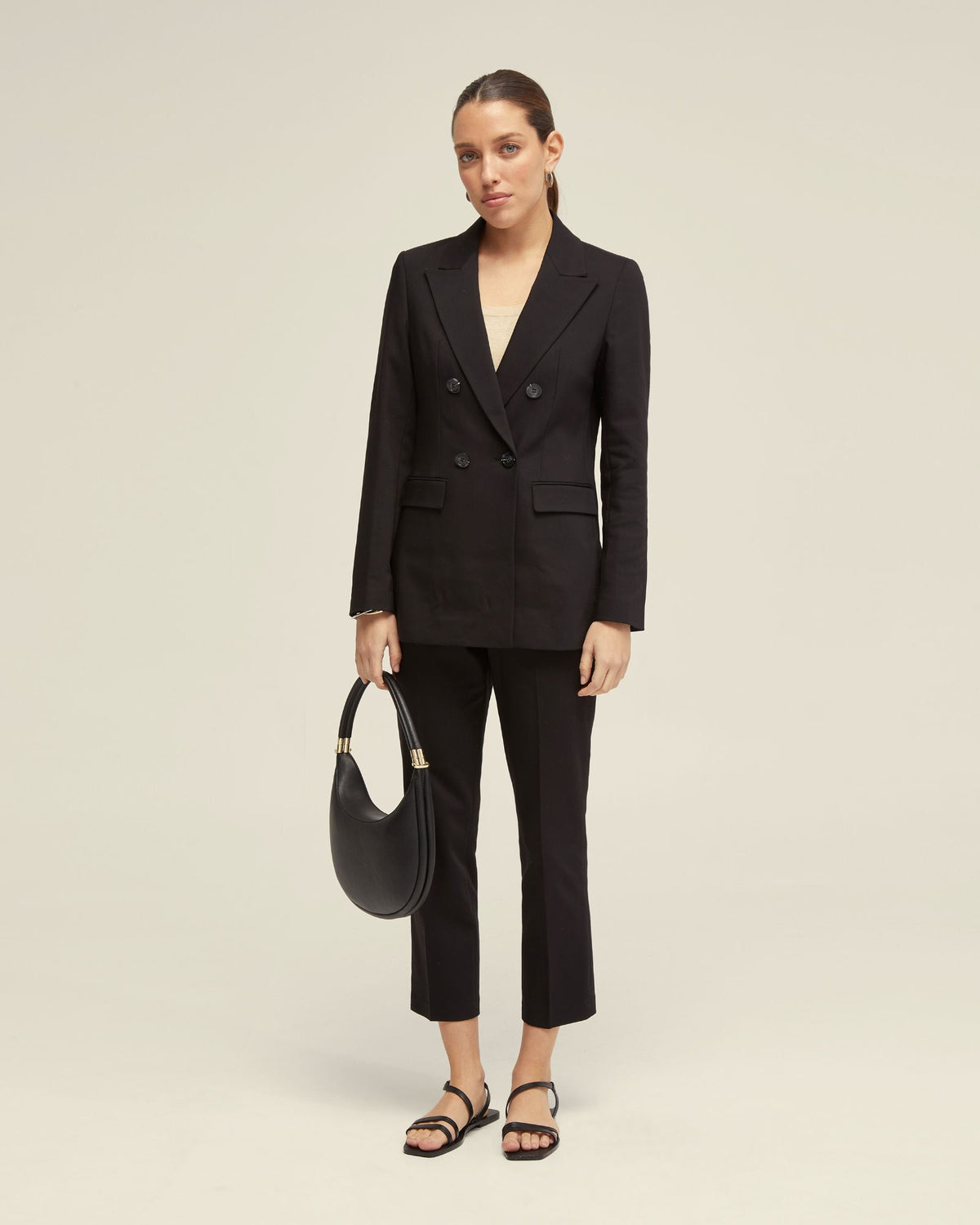 JENNA COTTON BLEND D/B BLAZER WOMENS SUITS JKTS COATS