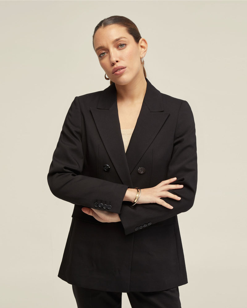 JENNA COTTON BLEND D/B BLAZER WOMENS SUITS JKTS COATS