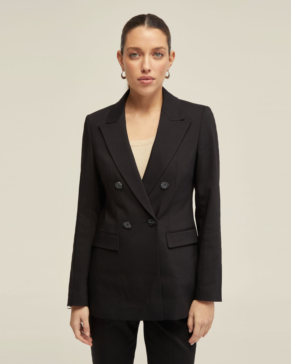 JENNA COTTON BLEND D/B BLAZER WOMENS SUITS JKTS COATS