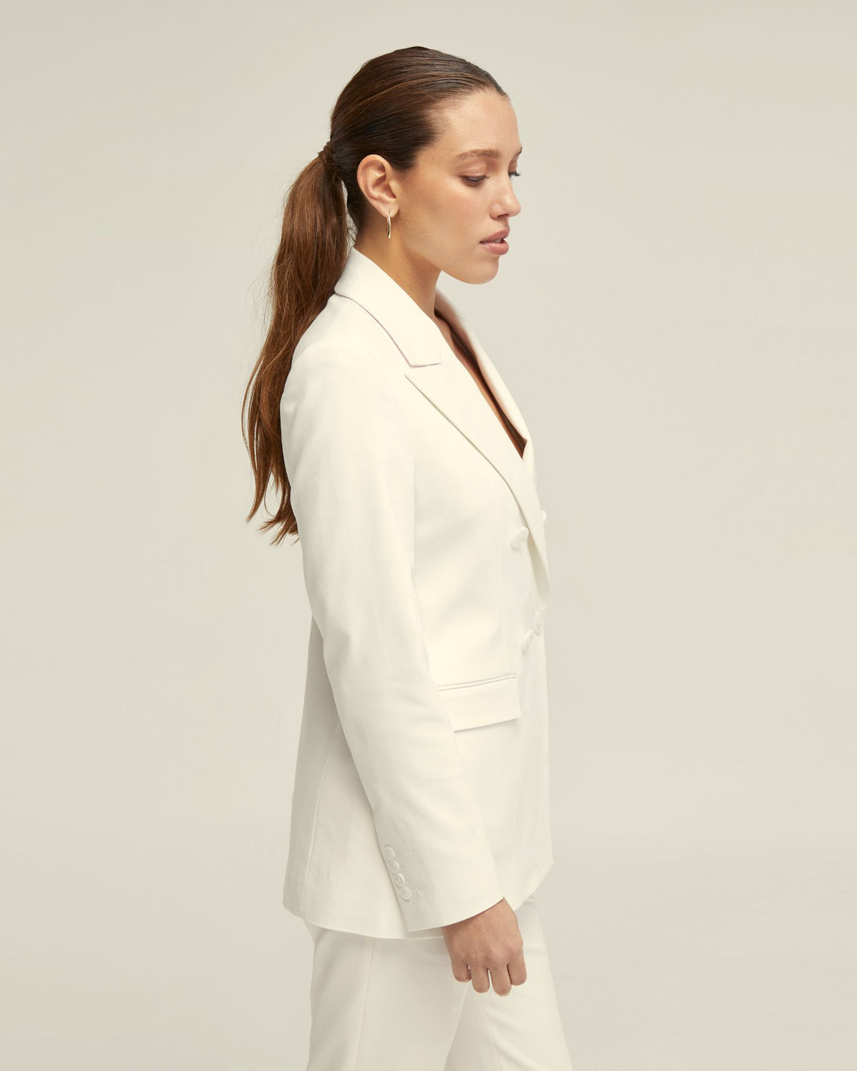 JENNA COTTON BLEND D/B BLAZER WOMENS SUITS JKTS COATS